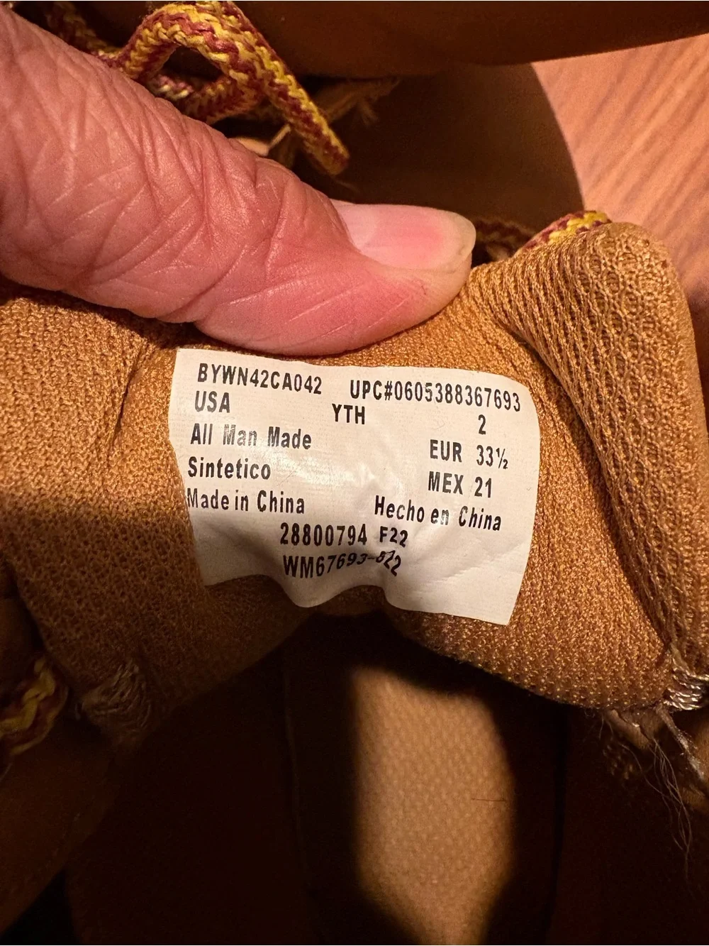 Kids Lace-Up Work-Style Boots in Tan